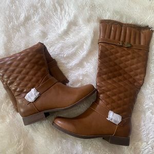 JustFab Myla Cognac Boots